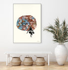 Embroidered Prism Collage 4 by Natasha Marie on GIANT ART - orange contemporary