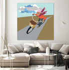 Cloud Girl on Bike by Eric Scheib on GIANT ART - grey contemporary