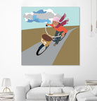 Cloud Girl on Bike by Eric Scheib on GIANT ART - grey contemporary