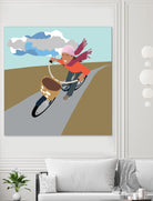 Cloud Girl on Bike by Eric Scheib on GIANT ART - grey contemporary