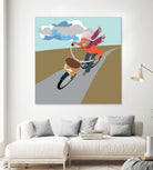 Cloud Girl on Bike by Eric Scheib on GIANT ART - grey contemporary