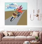 Cloud Girl on Bike by Eric Scheib on GIANT ART - grey contemporary