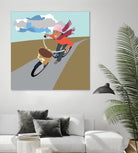 Cloud Girl on Bike by Eric Scheib on GIANT ART - grey contemporary