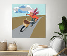 Cloud Girl on Bike by Eric Scheib on GIANT ART - grey contemporary