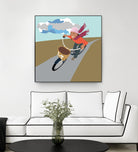 Cloud Girl on Bike by Eric Scheib on GIANT ART - grey contemporary