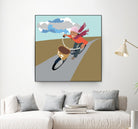 Cloud Girl on Bike by Eric Scheib on GIANT ART - grey contemporary