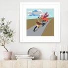 Cloud Girl on Bike by Eric Scheib on GIANT ART - grey contemporary
