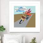 Cloud Girl on Bike by Eric Scheib on GIANT ART - grey contemporary
