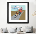 Cloud Girl on Bike by Eric Scheib on GIANT ART - grey contemporary