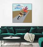 Cloud Girl on Bike by Eric Scheib on GIANT ART - grey contemporary