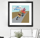 Cloud Girl on Bike by Eric Scheib on GIANT ART - grey contemporary
