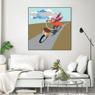 Cloud Girl on Bike by Eric Scheib on GIANT ART - grey contemporary