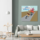 Cloud Girl on Bike by Eric Scheib on GIANT ART - grey contemporary