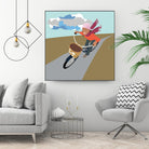 Cloud Girl on Bike by Eric Scheib on GIANT ART - grey contemporary