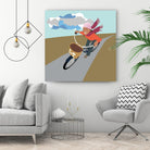 Cloud Girl on Bike by Eric Scheib on GIANT ART - grey contemporary