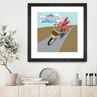 Cloud Girl on Bike by Eric Scheib on GIANT ART - grey contemporary