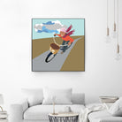 Cloud Girl on Bike by Eric Scheib on GIANT ART - grey contemporary