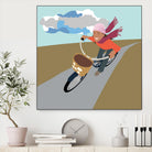 Cloud Girl on Bike by Eric Scheib on GIANT ART - grey contemporary