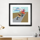 Cloud Girl on Bike by Eric Scheib on GIANT ART - grey contemporary