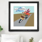 Cloud Girl on Bike by Eric Scheib on GIANT ART - grey contemporary