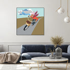 Cloud Girl on Bike by Eric Scheib on GIANT ART - grey contemporary