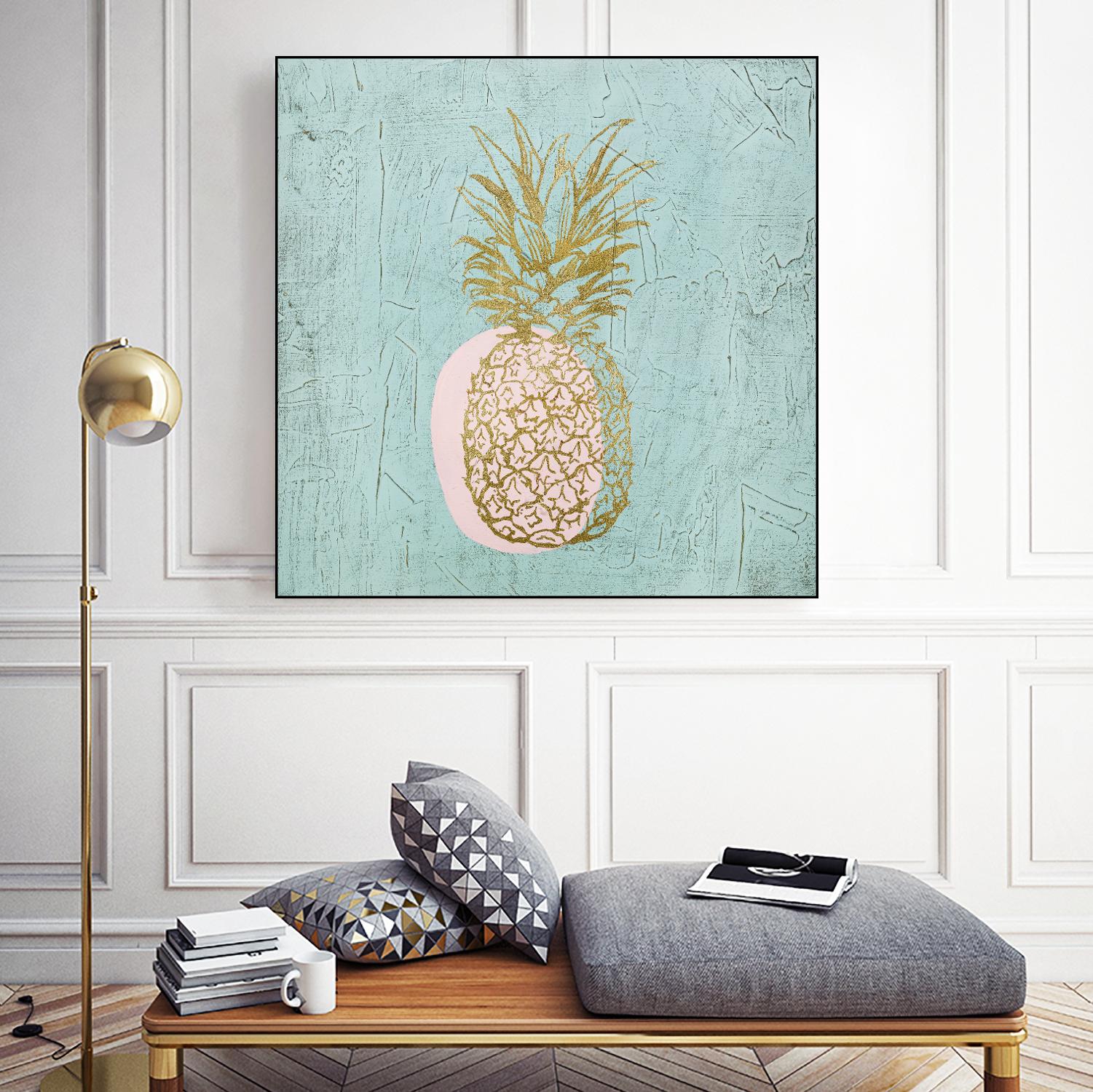 Golden Pineapple by Stefano Altamura on GIANT ART - gold still life