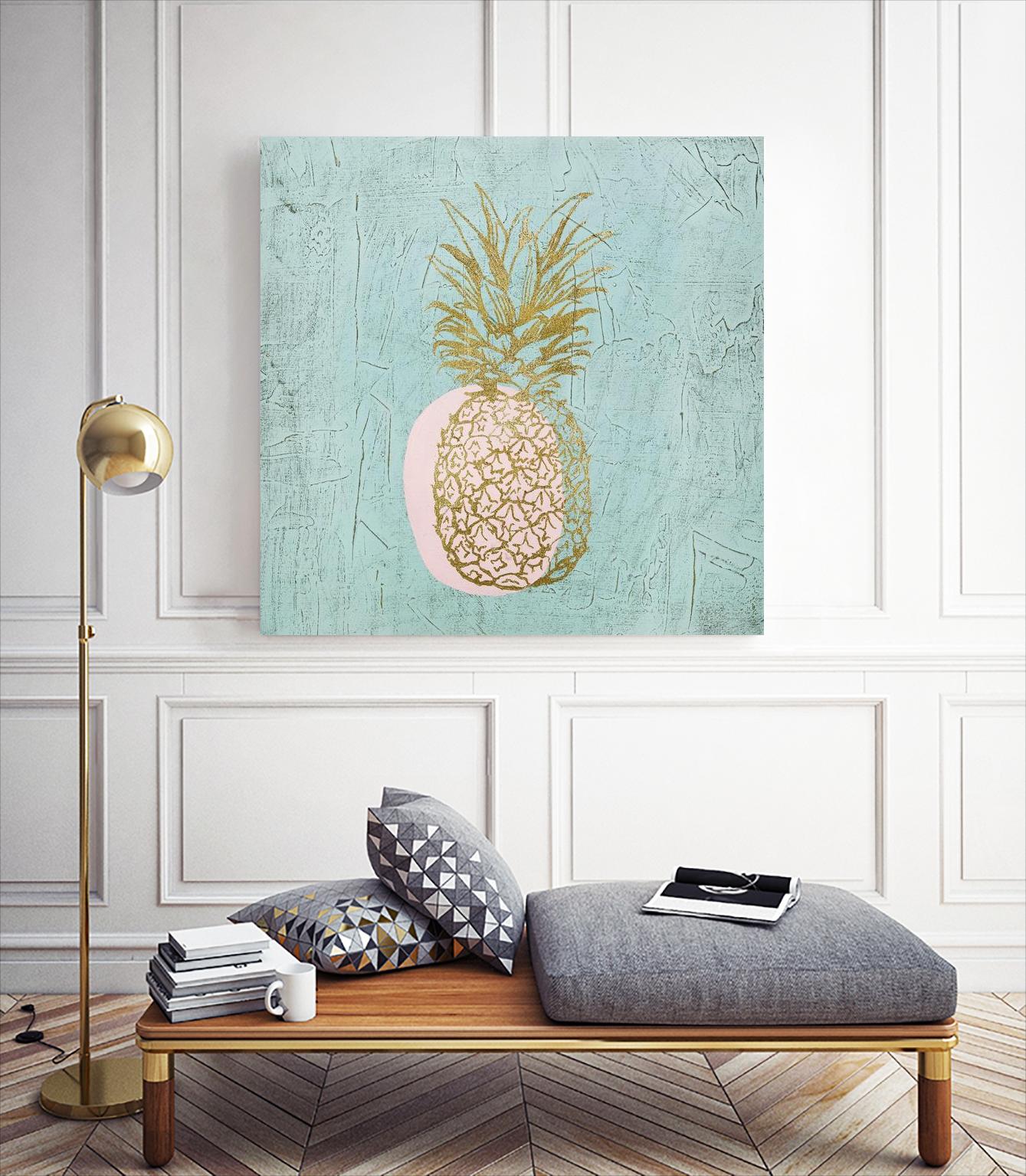 Golden Pineapple by Stefano Altamura on GIANT ART - gold still life