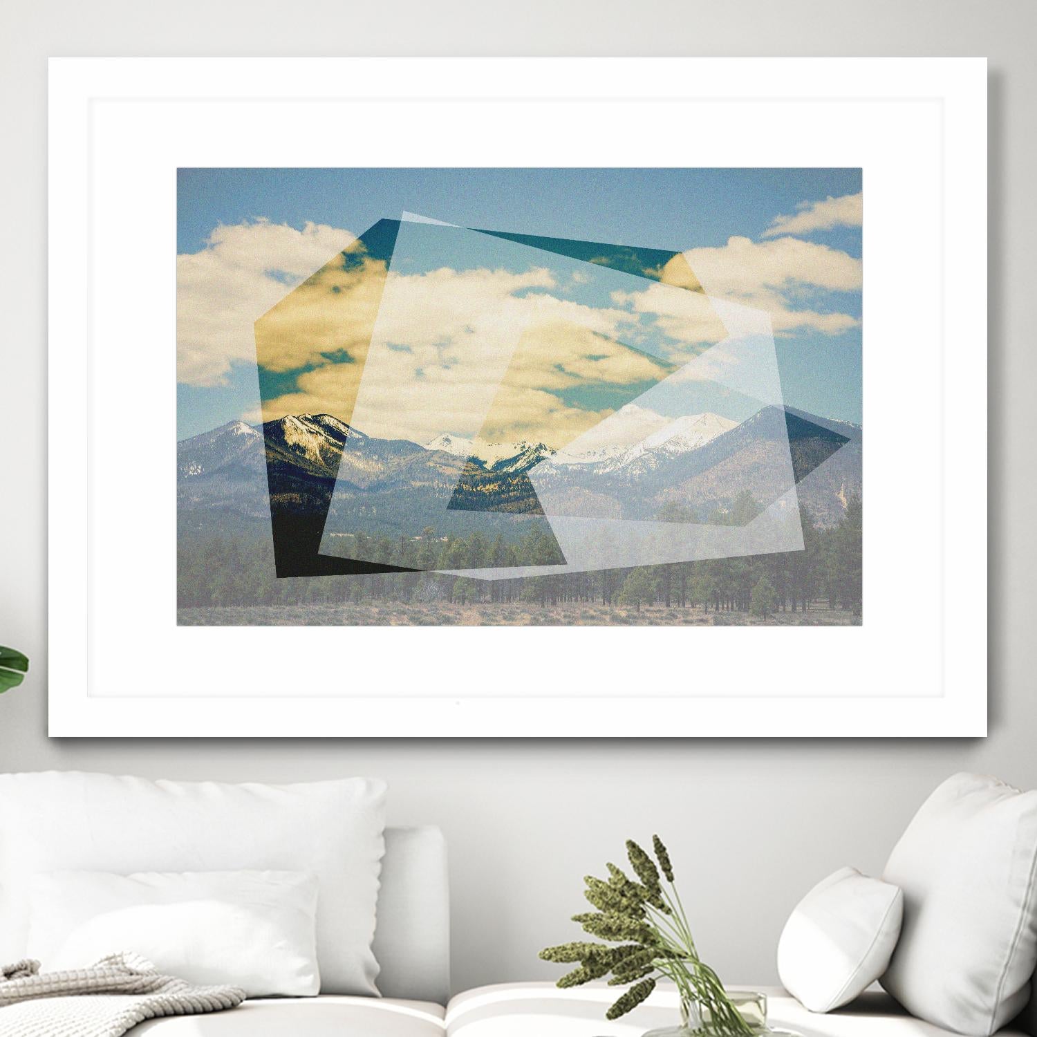 The Geometric Hills 1 by DavidJordan Williams on GIANT ART - blue shapes