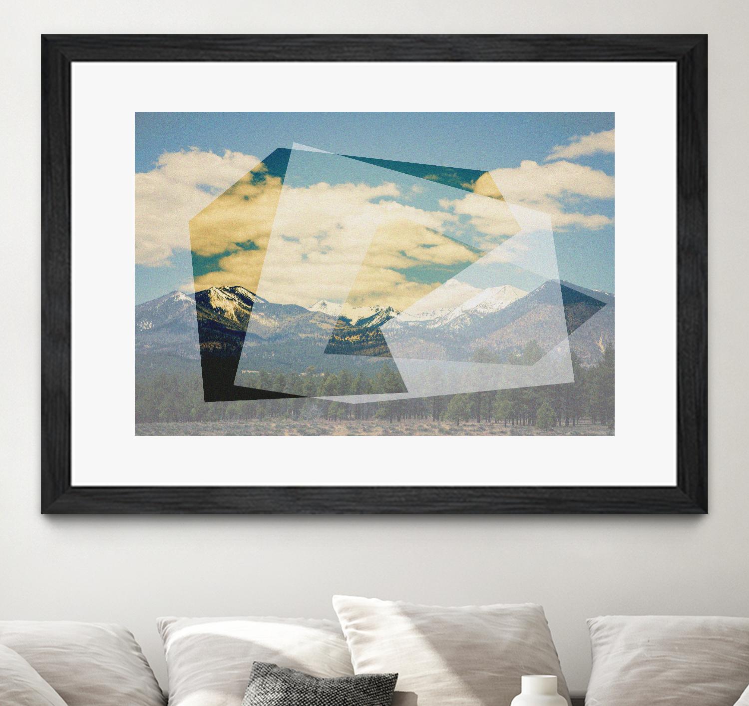 The Geometric Hills 1 by DavidJordan Williams on GIANT ART - blue shapes