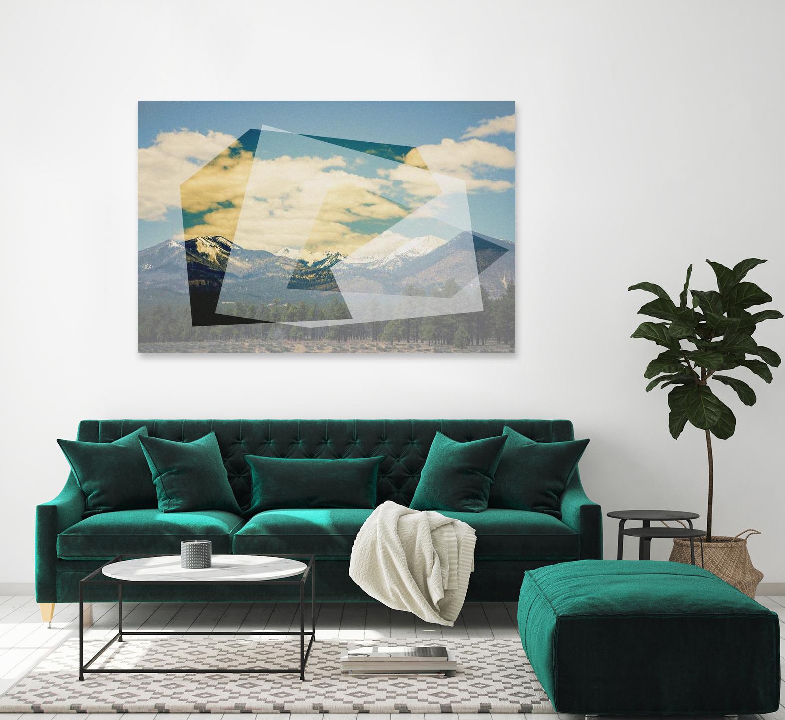The Geometric Hills 1 by DavidJordan Williams on GIANT ART - blue shapes