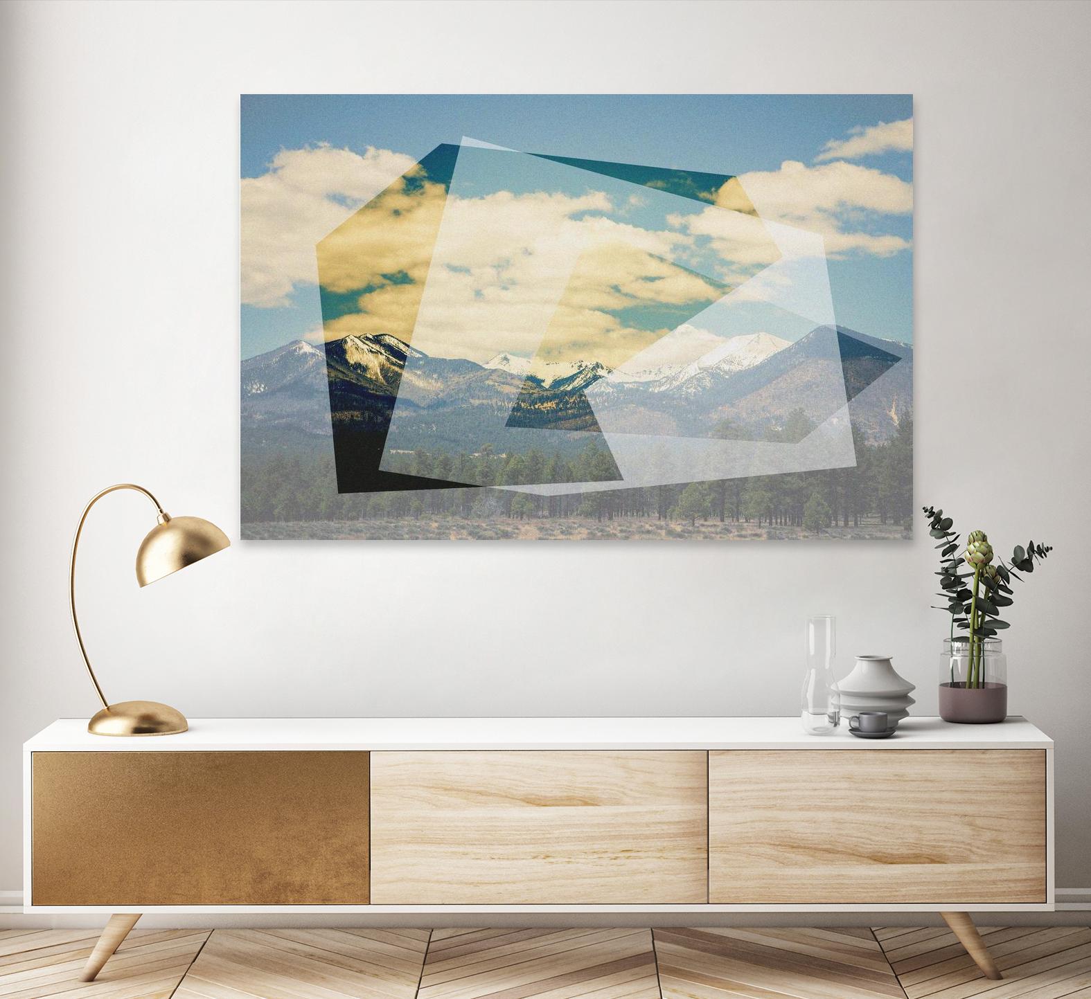 The Geometric Hills 1 by DavidJordan Williams on GIANT ART - blue shapes