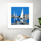 Voiles Blanches I by Demagny on GIANT ART - grey sea scene
