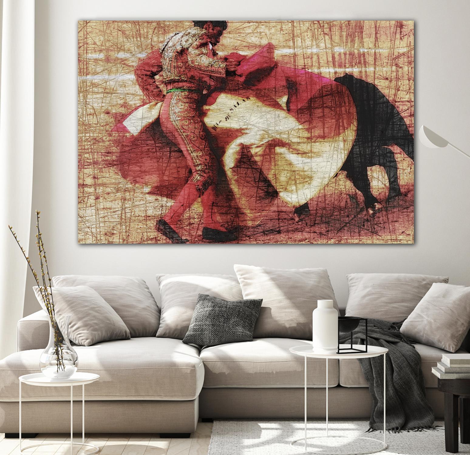 San Miguel, Bullfight #1 by Doug Landreth on GIANT ART - red everyday life