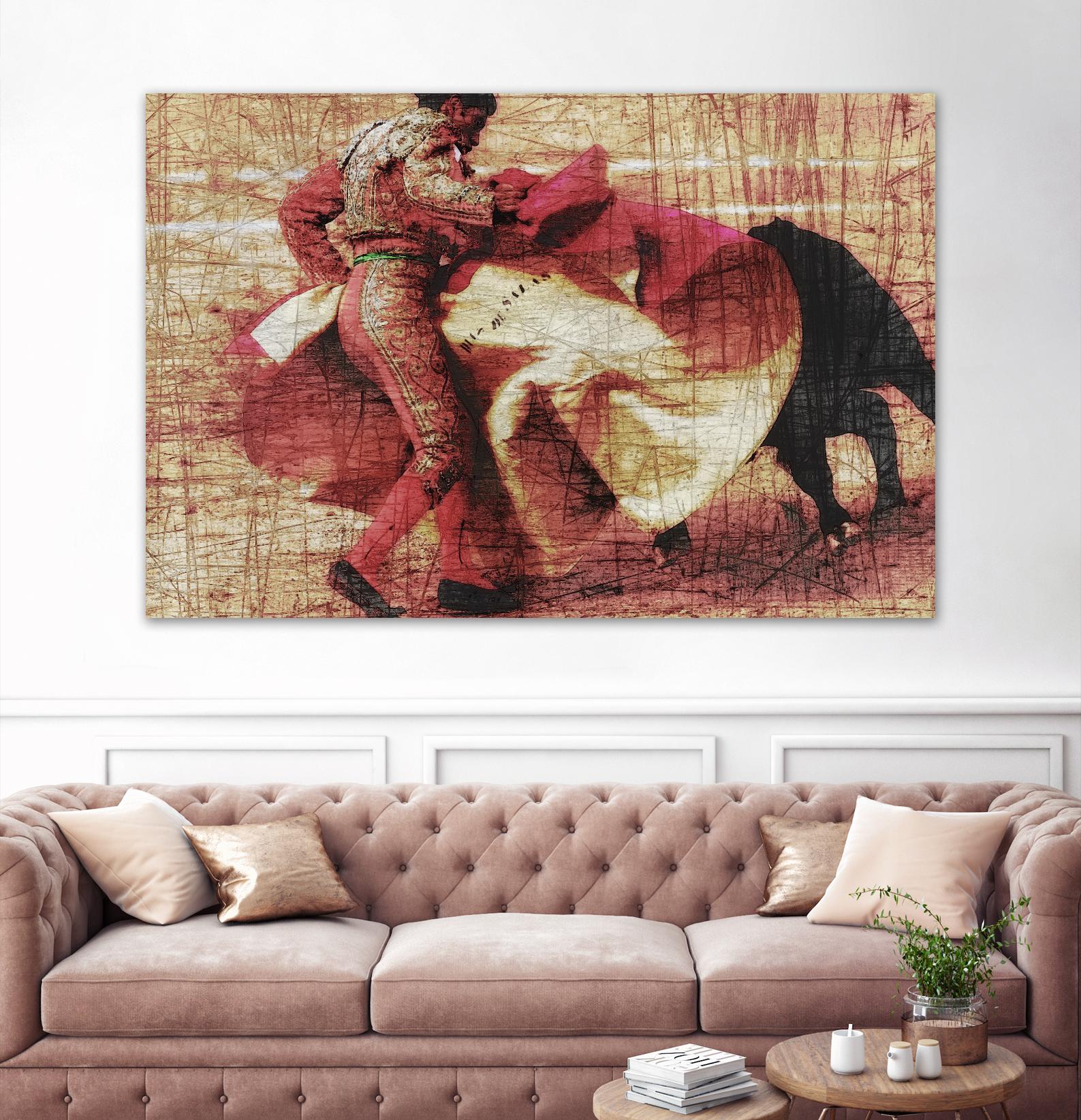 San Miguel, Bullfight #1 by Doug Landreth on GIANT ART - red everyday life