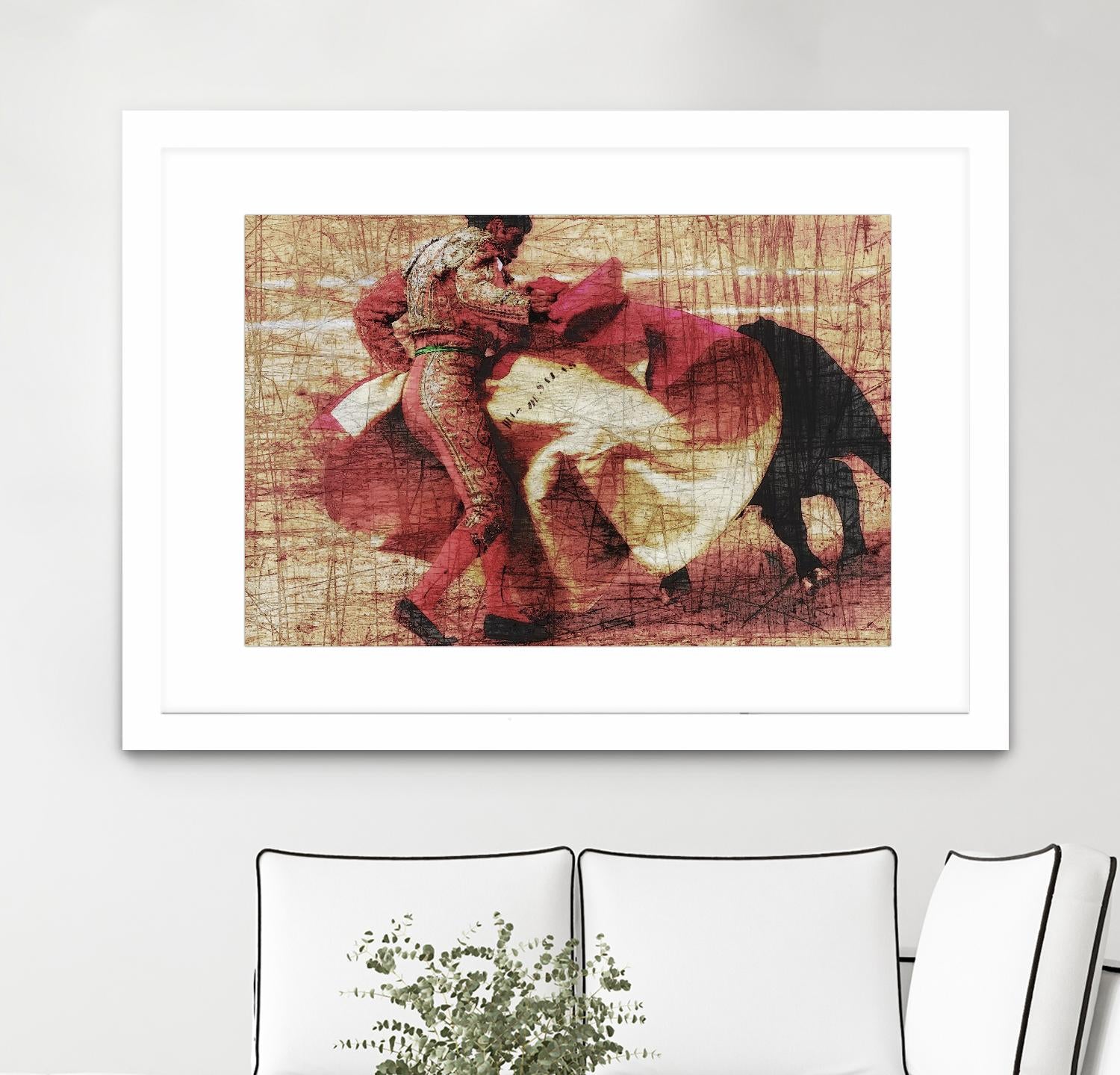 San Miguel, Bullfight #1 by Doug Landreth on GIANT ART - red everyday life
