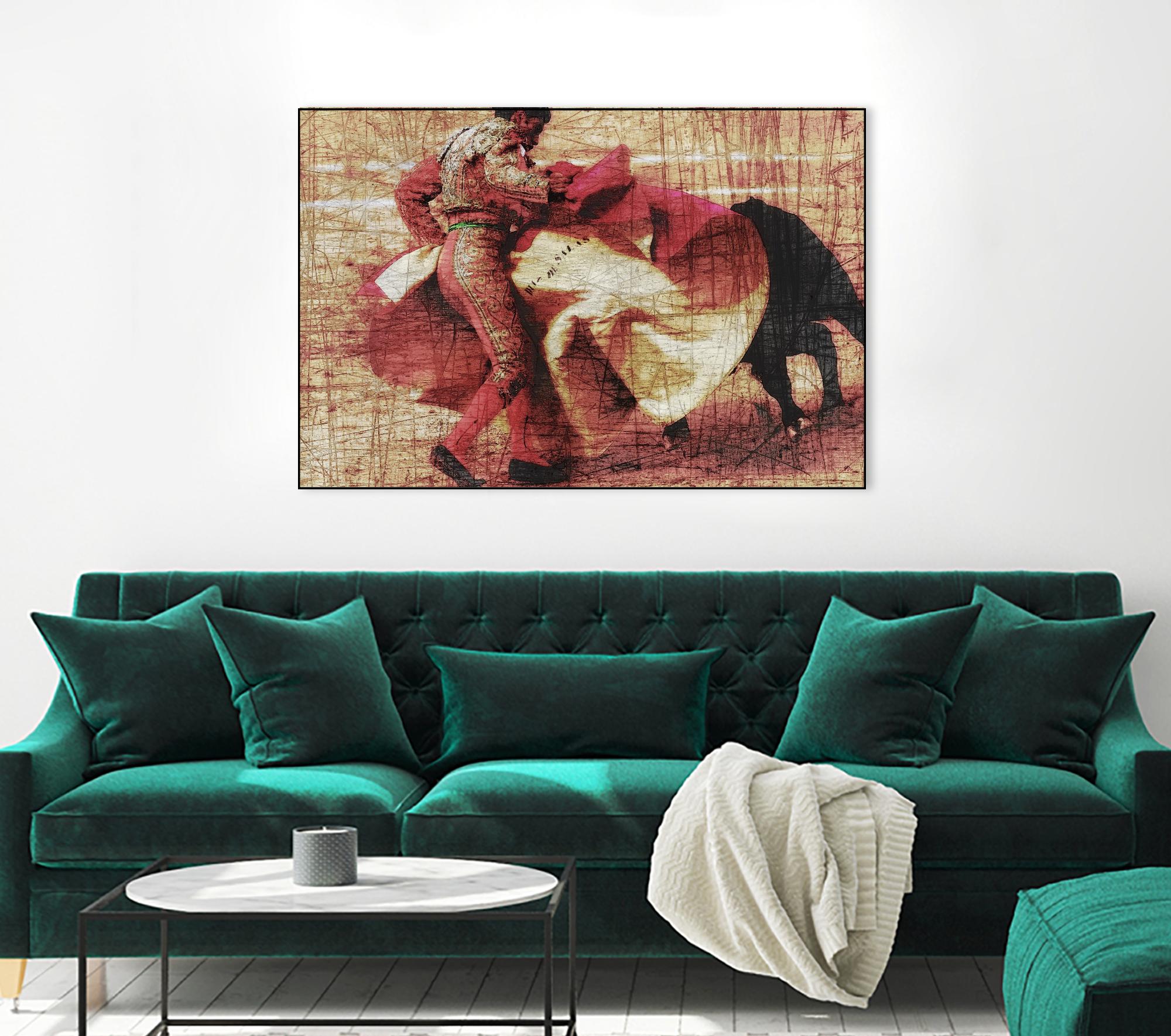 San Miguel, Bullfight #1 by Doug Landreth on GIANT ART - red everyday life