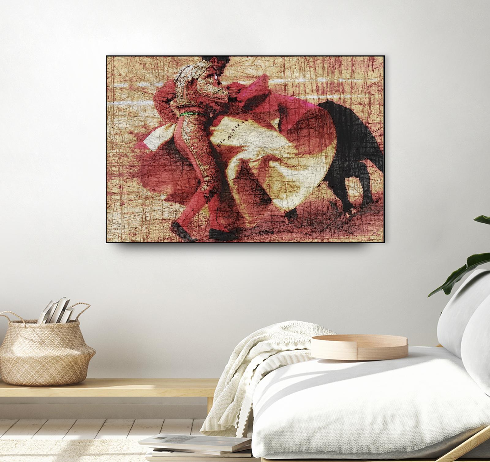 San Miguel, Bullfight #1 by Doug Landreth on GIANT ART - red everyday life