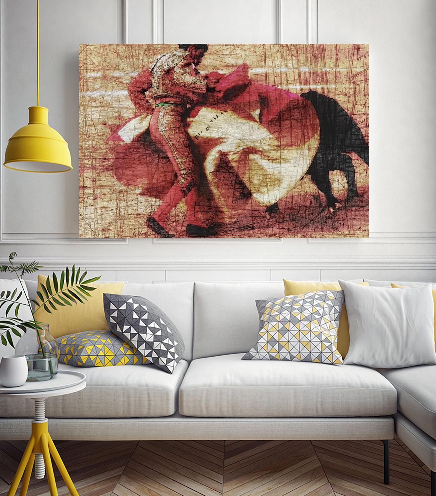 San Miguel, Bullfight #1 by Doug Landreth on GIANT ART - red everyday life