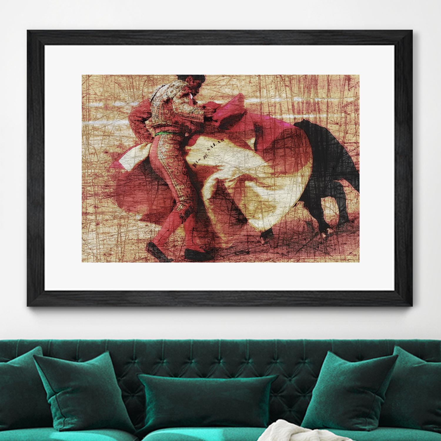 San Miguel, Bullfight #1 by Doug Landreth on GIANT ART - red everyday life