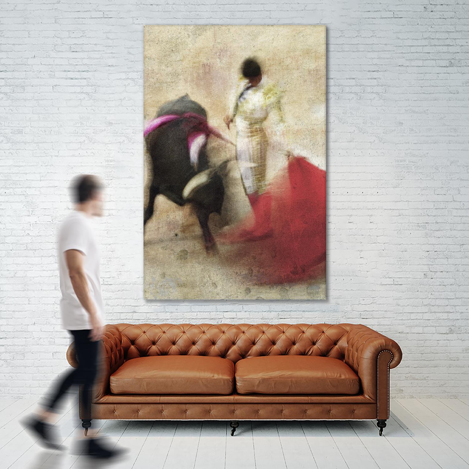 San Miguel, Bullfight #2 by Doug Landreth on GIANT ART - red everyday life