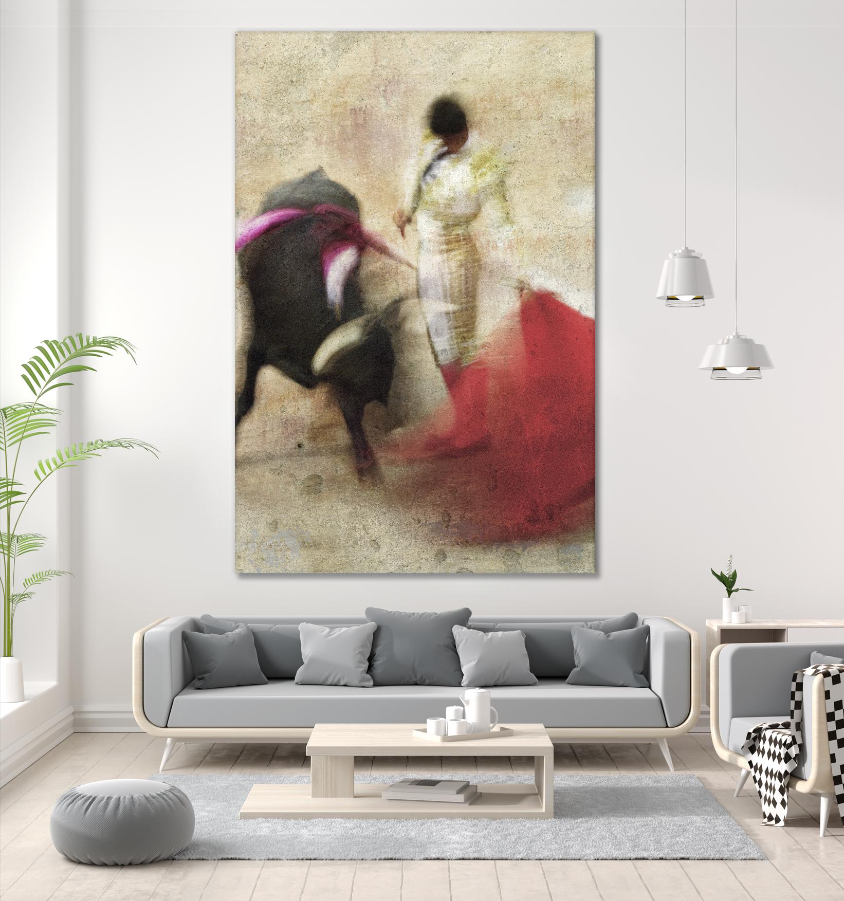 San Miguel, Bullfight #2 by Doug Landreth on GIANT ART - red everyday life