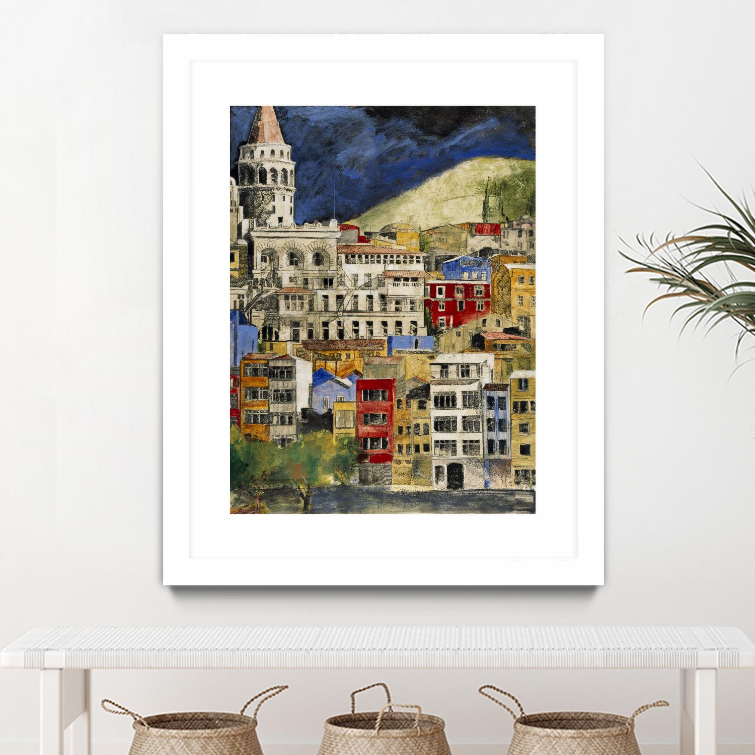 Urbana 1 by Susan Gillette on GIANT ART - beige city scene