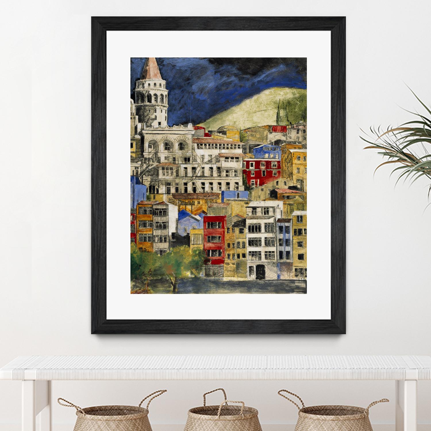 Urbana 1 by Susan Gillette on GIANT ART - beige city scene