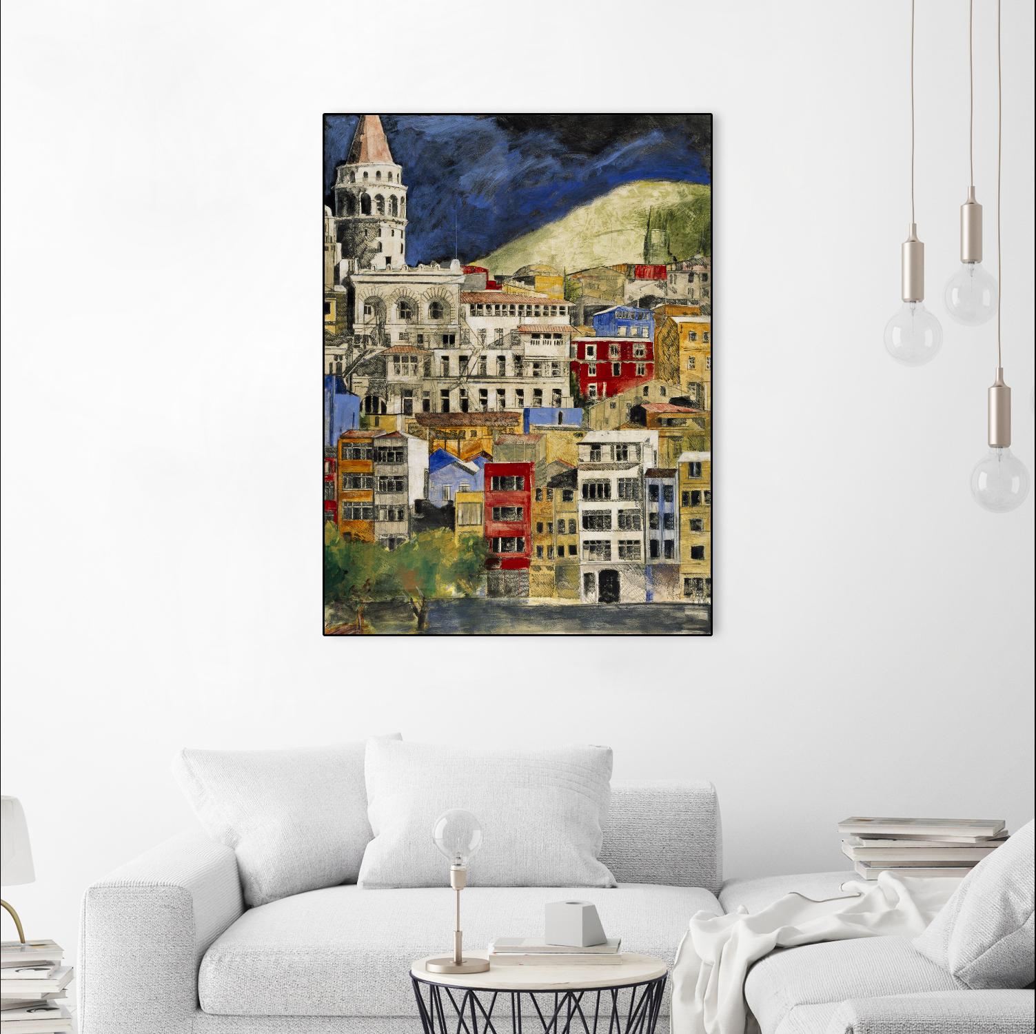 Urbana 1 by Susan Gillette on GIANT ART - beige city scene