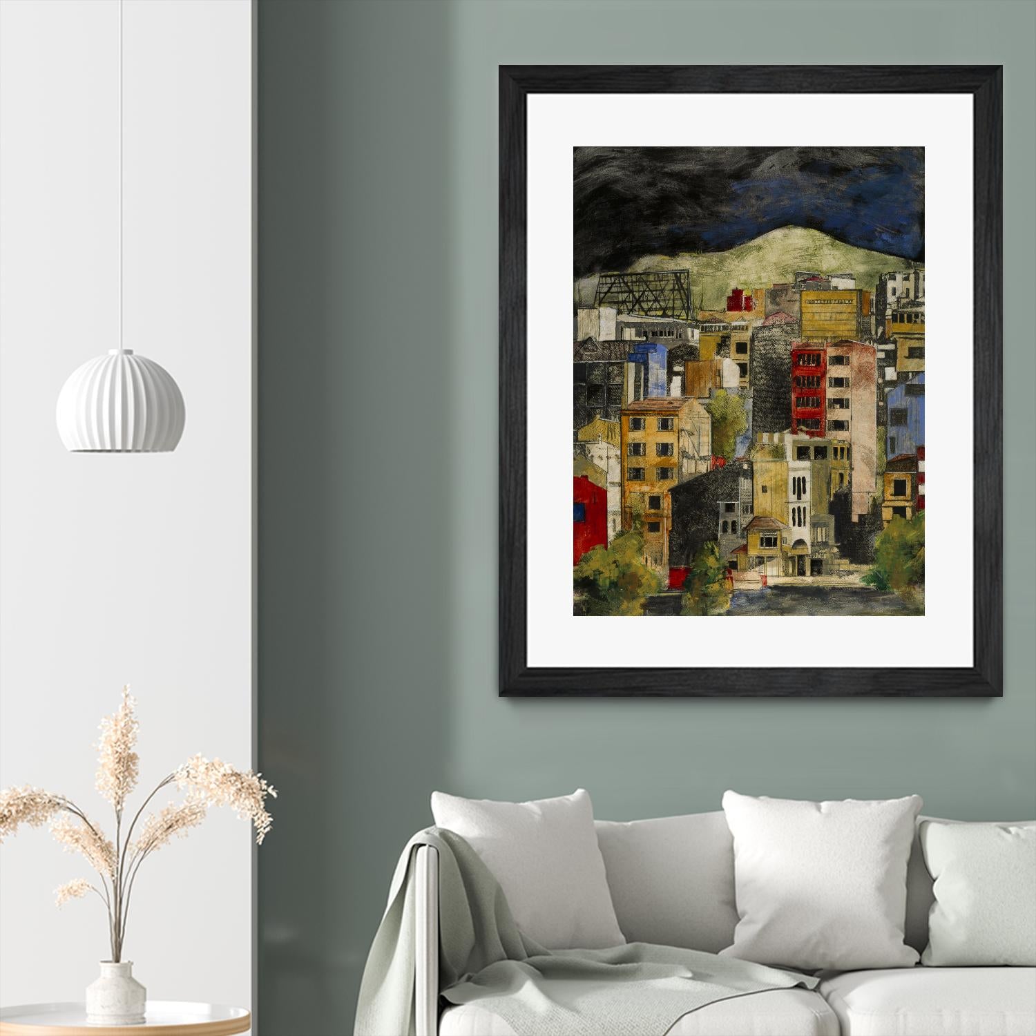 Urbana 2 by Susan Gillette on GIANT ART - beige city scene