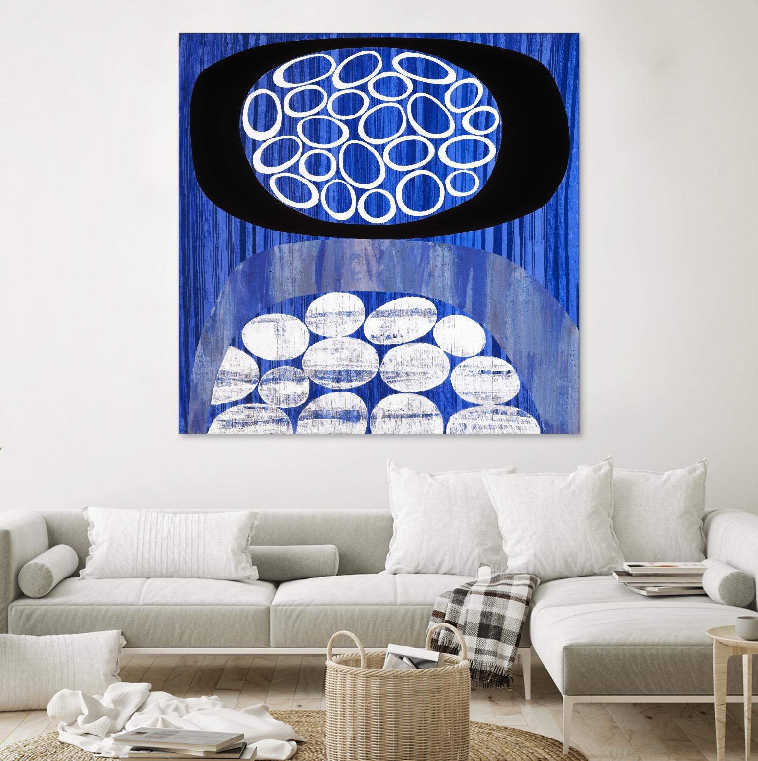 Waterway II by Mary Calkins on GIANT ART - black abstract