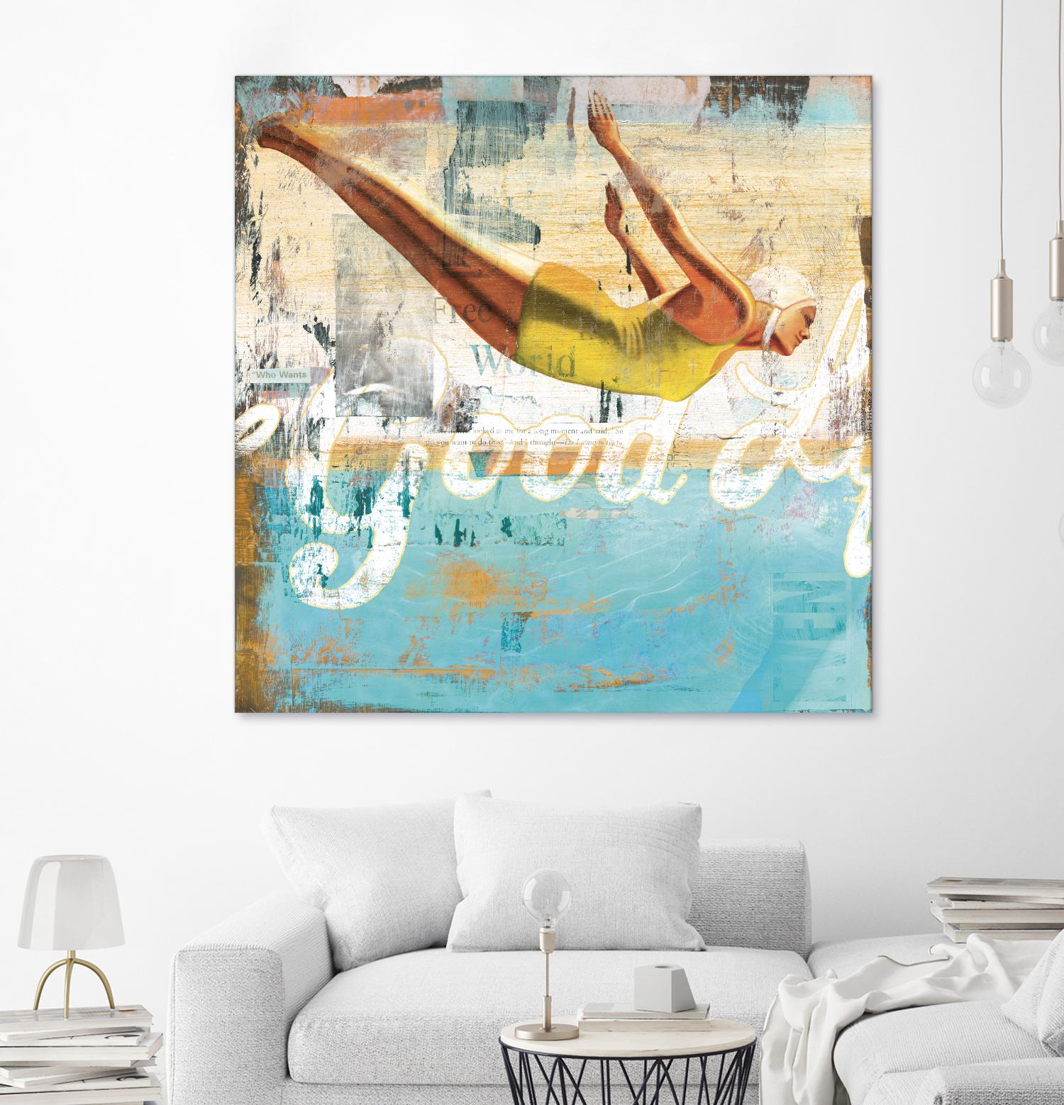 The Good Life by Cory Steffen on GIANT ART - yellow vintage