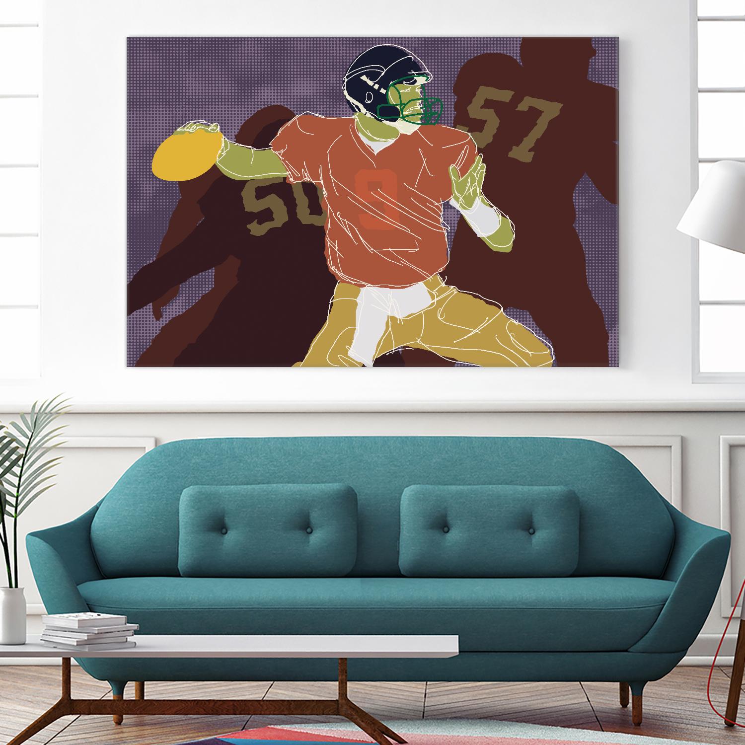 QB Ready by Robert Williamson on GIANT ART - yellow leisure