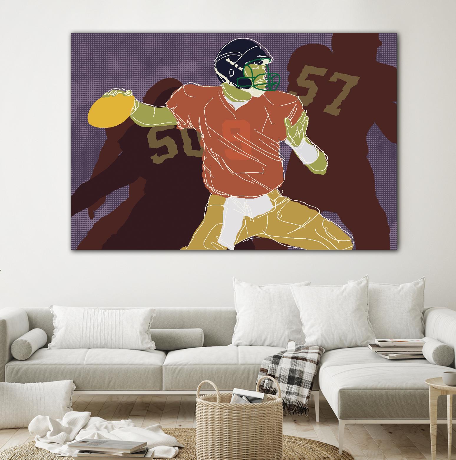 QB Ready by Robert Williamson on GIANT ART - yellow leisure