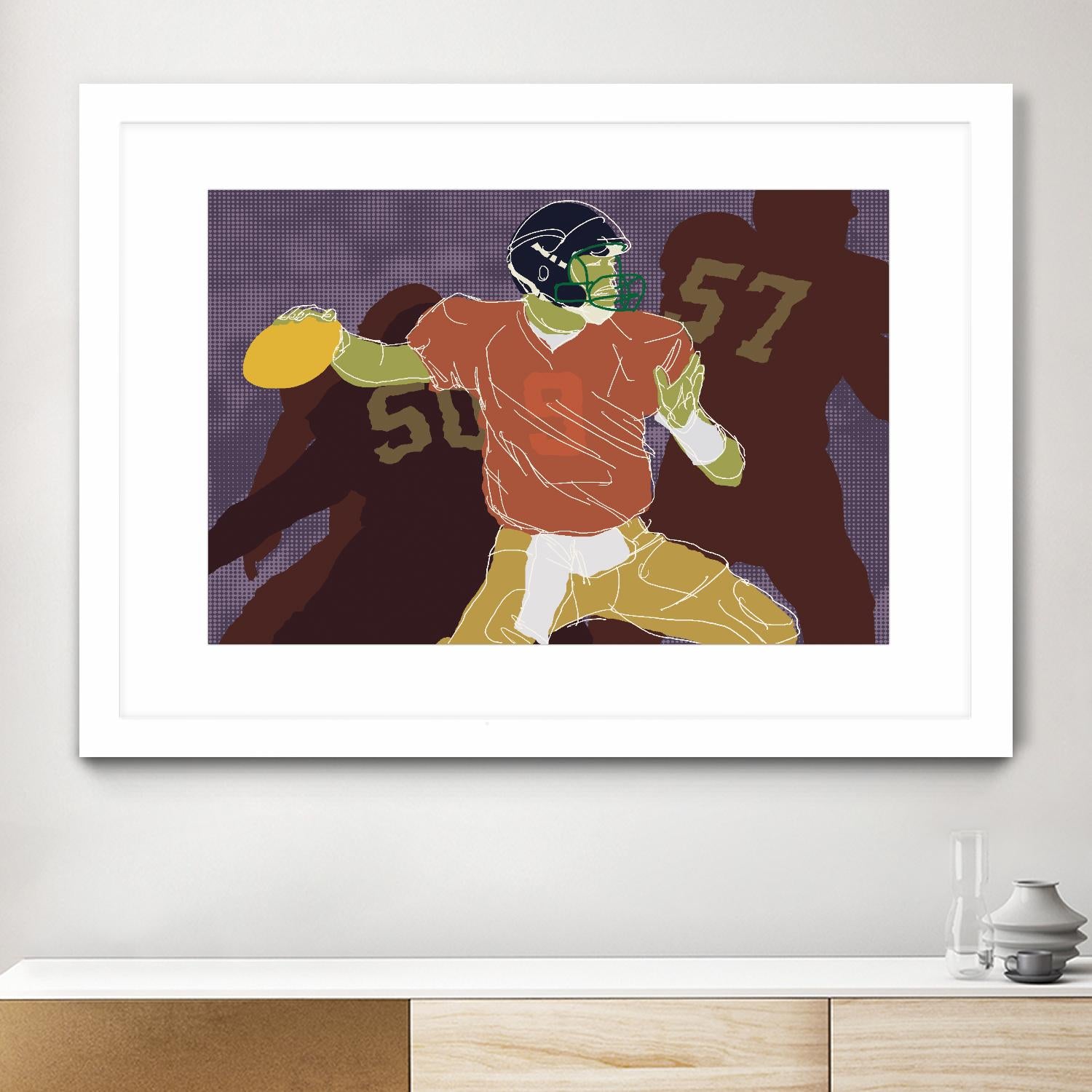 QB Ready by Robert Williamson on GIANT ART - yellow leisure